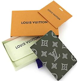 Louis Vuitton-Louis Vuitton Monogram Shadow Card Case-Green,Khaki