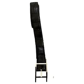 Hermès-Hermès Quentin model black alligator-Black
