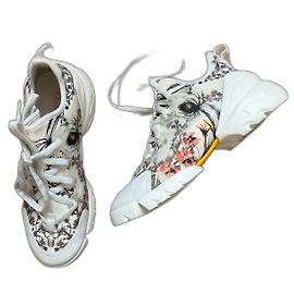 Tênis Dior D-connect em couro e neoprene Multicor