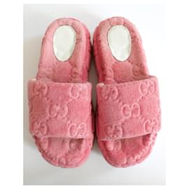Gucci-Gucci Angelina GG Pink Platform Slides-Pink
