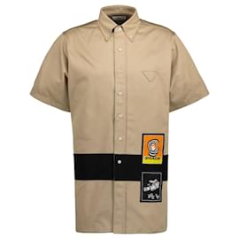 Prada-prada shirt with logo 41-Multiple colors,Beige