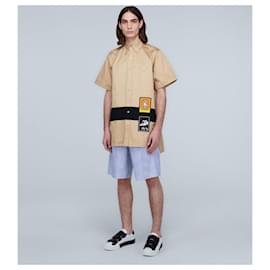 Prada-chemise prada avec logo 41-Multicolore,Beige
