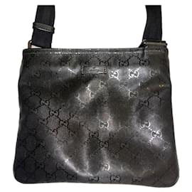 Gucci-Gucci GG black shoulder bag-Black