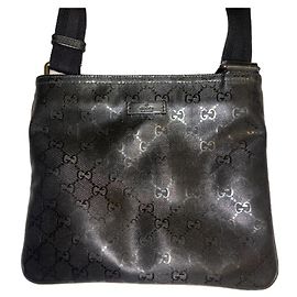 Borsa a tracolla Gucci GG nera Nero