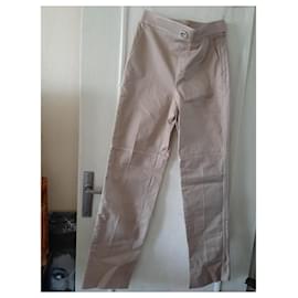 Hermès-Pants, leggings-Beige