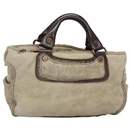 Céline-CELINE Boogie bag Hand Bag Mouton Beige Auth ar13421-Beige