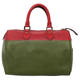 Louis Vuitton-LOUIS VUITTON Epi Speedy 25 Hand Bag Castilian Red M43017 LV Auth 117770-Red