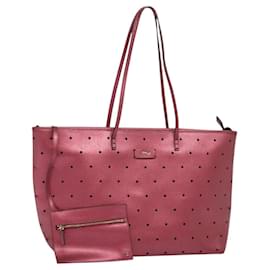 Fendi-Sac Tote FENDI en cuir rose Auth 117915-Rose