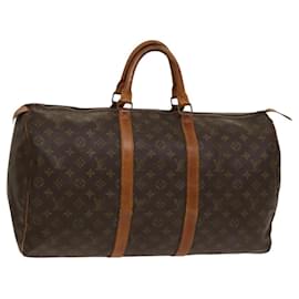 Louis Vuitton-LOUIS VUITTON Monogram Keepall 50 Boston Bag Vintage M41426 LV Auth 117345-Monogram