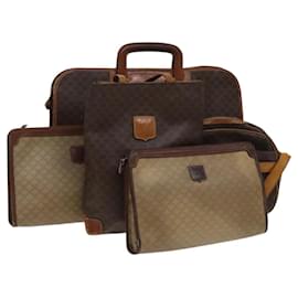 Céline-CELINE Macadam Canvas Hand Shoulder Clutch Bag PVC 5Set Brown Beige Auth ki5554-Brown,Beige