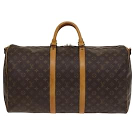 Louis Vuitton-LOUIS VUITTON Monogram Keepall Bandouliere 55 Boston Bag M41414 LV Auth KD460-Monogram