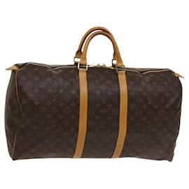 Louis Vuitton-LOUIS VUITTON Monogram Keepall 55 Boston Bag M41424 LV Auth 117458-Monogram