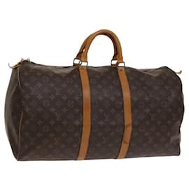 Louis Vuitton-LOUIS VUITTON Monogram Keepall 55 Boston Bag M41424 LV Auth 118041-Monogram