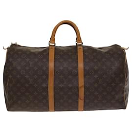 Louis Vuitton-LOUIS VUITTON Monogram Keepall 55 Boston Bag M41424 LV Auth 118041-Monogram