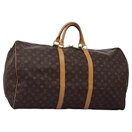 Louis Vuitton-LOUIS VUITTON Monogram Keepall 60 Boston Bag M41422 LV Auth MX151-Monogram