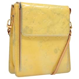 Louis Vuitton-LOUIS VUITTON Monogram Vernis Motto Accessory Pouch Gray M91030 LV Auth 118370-Grey