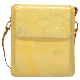 Louis Vuitton-LOUIS VUITTON Monogram Vernis Motto Accessory Pouch Gray M91030 LV Auth 118370-Grey