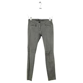 Barbara Bui-Slim leather pants-Khaki