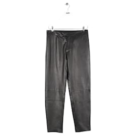 Barbara Bui-Straight leather pants-Black