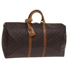 Louis Vuitton-LOUIS VUITTON Monogram Keepall 55 Boston Bag M41424 LV Auth 118039-Monogram