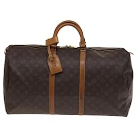 Louis Vuitton-LOUIS VUITTON Monogram Keepall 55 Boston Bag M41424 LV Auth 118039-Monogram