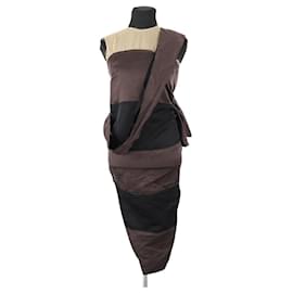 Lanvin-Silk dress-Brown