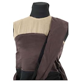 Lanvin-Silk dress-Brown
