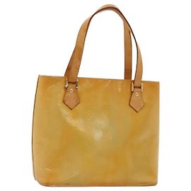 LOUIS VUITTON Monogram Vernis Handtasche Houston Grau M91053 LV Auth BA1150 Grau