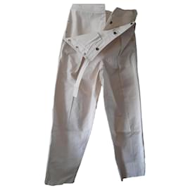 Hermès Cotton Pants Eggshell Size 38 Eggshell