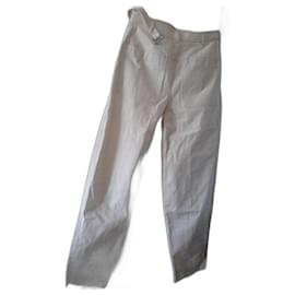 Hermès-Pantalons-Blanc cassé