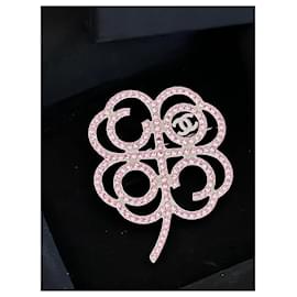 Chanel-Broches-Argenté,Rose