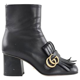 Gucci-Boots en cuir-Noir