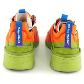 Isabel Marant-Leather sneakers-Orange