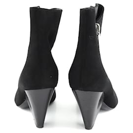 Saint Laurent-Suede boots-Black