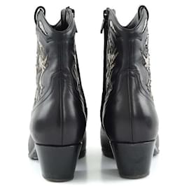 Saint Laurent-Leather boots-Black