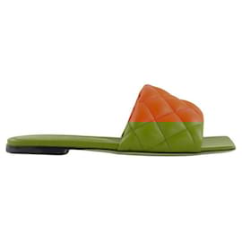 Bottega Veneta-Sandales en cuir-Orange
