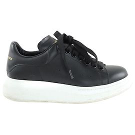 Alexander Mcqueen Schwarze Leder-Sneaker Schwarz