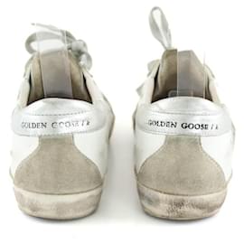 Golden Goose-Leather sneakers-White