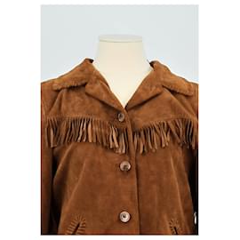 Autre Marque-Leather jacket-Brown