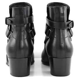 Saint Laurent-Leather boots-Black