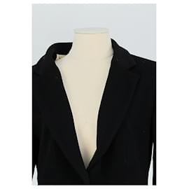 La Prestic Ouiston-Wool coat-Black