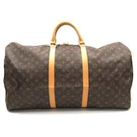 Louis Vuitton-Louis Vuitton Monogram Keepall Boston Bag M41422-Brown