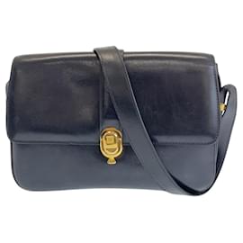 Céline-Celine Leather Shoulder Bag 500933-Black