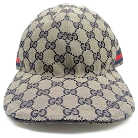 Gucci-Gucci GG Canvas Baseball Cap 6968454HAQQ4068L-Brown,Beige