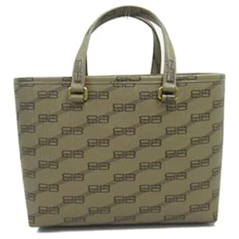 Balenciaga-Sac à bandoulière 2 en 1 en toile enduite PVC Balenciaga Signature 702699210DH2762-Marron