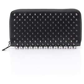 Christian Louboutin-Portefeuille en cuir Panettone Christian Louboutin noir-Noir