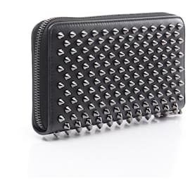 Christian Louboutin-Portefeuille en cuir Panettone Christian Louboutin noir-Noir