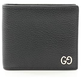 Gucci-Gucci Leather GG Logo Bifold Wallet-Black