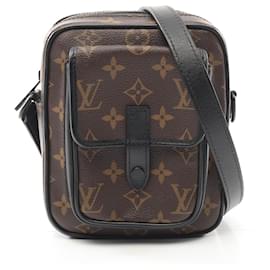 Louis Vuitton-Louis Vuitton Christopher Wearable Wallet Monogram Macassar Shoulder Bag-Brown