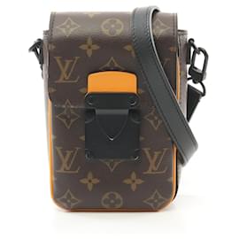Louis Vuitton-Louis Vuitton S Lock Vertical Wearable Wallet Shoulder Bag-Brown